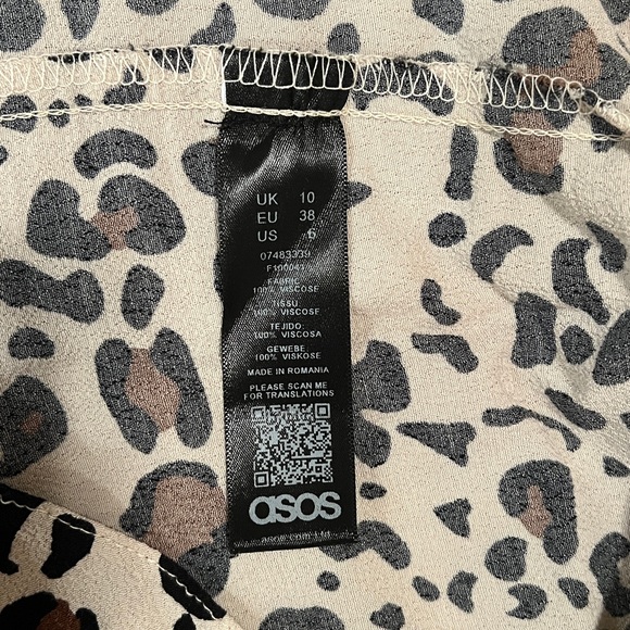 ASOS Leopard Print Wrap Around Blouse - Picture 3 of 5